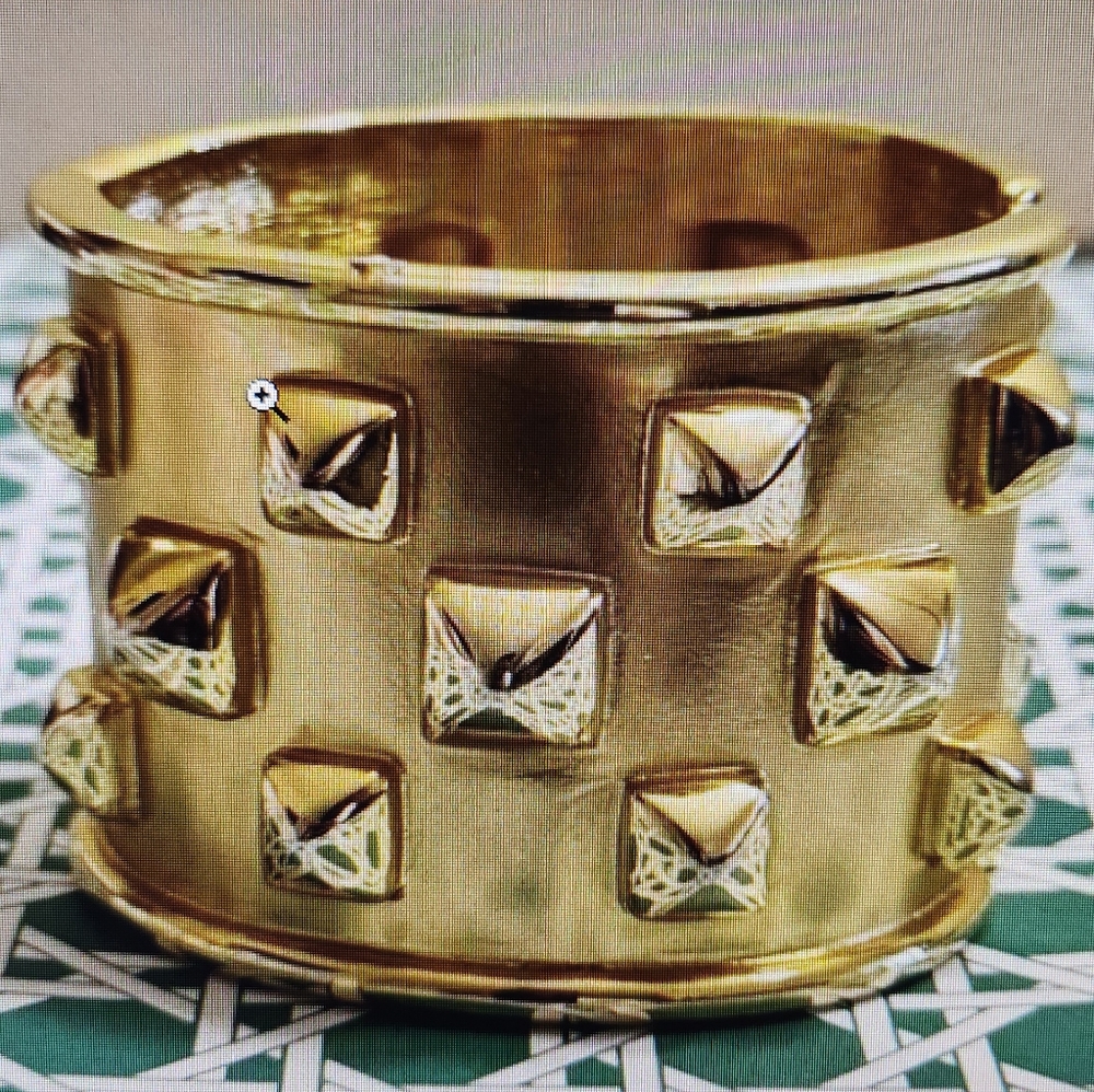 Vintage Kenneth Jay Lane Gold Plated Studded Cuff